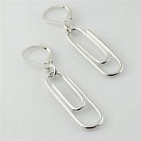 Image result for Silver Paper Clip Earrings