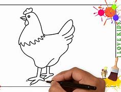 Image result for How to Draw a Hen for Kids