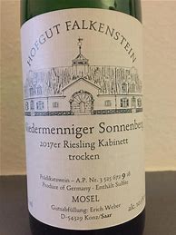 Image result for Hofgut Falkenstein Niedermenniger Sonnenberg Riesling Kabinett trocken Munny #9
