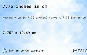 Image result for 7.75 Inch in Cm