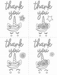 Image result for Unicorn Thank You Coloring Page