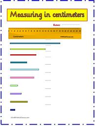 Image result for Measurement Worksheets Grade 1 in Cm