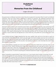 Image result for Memory Essay Examples