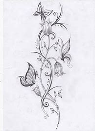 Image result for Flower Vine Tattoo Drawings