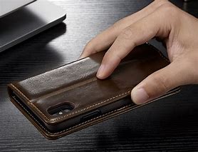 Image result for Leather Flip iPhone Case X