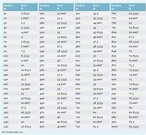 Image result for Feet and Inches Meters Conversion Chart