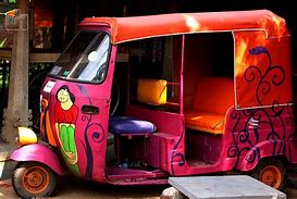 Image result for Pink Auto Rickshaw