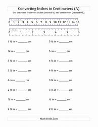 Image result for Cm and Inches Math Worksheet