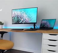 Image result for Computer Desk Set Up Multiple Screens