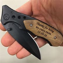 Image result for Personalized Pocket Knife Wood Handle