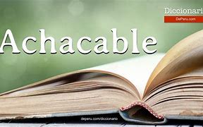 Image result for achacable