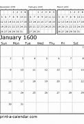 Image result for 1600 Calendar