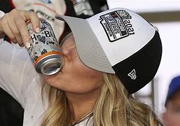 Image result for Kyle Larson Wife Shotgun Beer