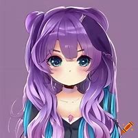 Image result for Anime Chibi Girl with Purple Hair