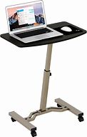Image result for Glass Top Rolling Laptop Stand