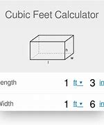 Image result for Cubic Feet Inches Calculator