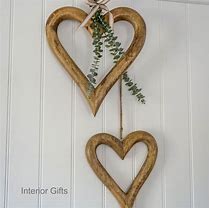 Image result for Hanging Wooden Hearts
