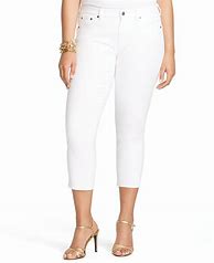 Image result for White Kick Crop Jeans Plus Size