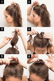 Image result for How to Do a Bun with Hairpiece