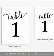 Image result for 4X6 Table Number Template