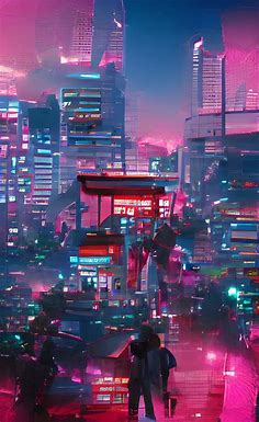 Tokyo - Synthwave/Vaporwave AI Art. | Cyberpunk city, Cyber punk city, Cyberpunk aesthetic