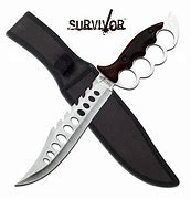 Image result for Bowie Knife with Brass Knuckles