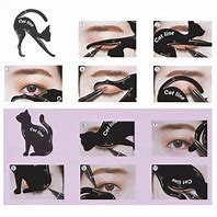 Image result for How to Use the Cat Eye Liner Stencil