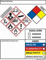 Image result for Chemical Hazard Label Colors