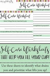 Image result for Self Care Plan Worksheet for Teens