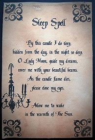 Image result for Wiccan Sleep Spell
