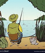 Image result for Man Fishing Art