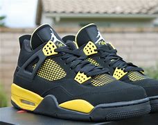 Image result for Jordan 4 Blue Yellow and Grey