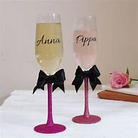 Image result for Champagne Glass with Bow