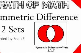 Image result for Symmetric Difference Maths