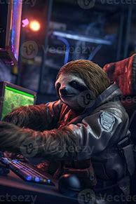 Image result for Sloth Playing Computer