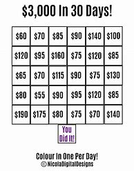 Image result for 30-Day Money Challenge Printable