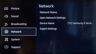 Image result for Samsung TV Wifi-Menu