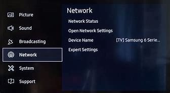 Image result for Samsung TV Network Settings