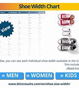 Image result for Shoe Width Guide