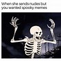 Image result for Skeleton On Phone Meme