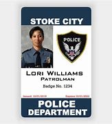 Image result for Blank Police ID Cards