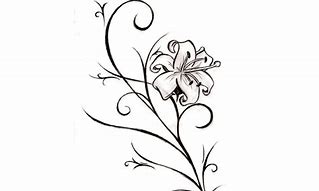 Image result for Lily Flower Stencil