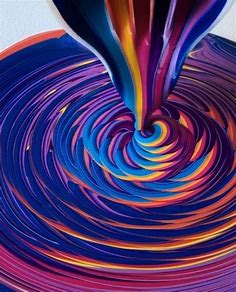Mesmerizing pour via @crealities.fluid.art...💜💙 #abstractart #abstractpainting #abstract #color #color… [Video] | Pouring art, Art painting acrylic, Abstract art painting
