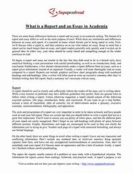 Image result for Report Essay Examples