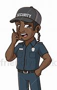 Image result for Black Security Guard Cartoon