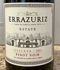 Зображення, знайдене за запитом "Errazuriz Pinot Noir Estate"