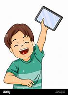 Image result for Kid Holding a Tablet Cartoon