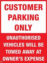 Image result for Customer Parking Signs