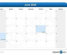 Image result for June 2035 Calendar