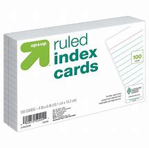 Image result for 4X6 Index Card Actual Size